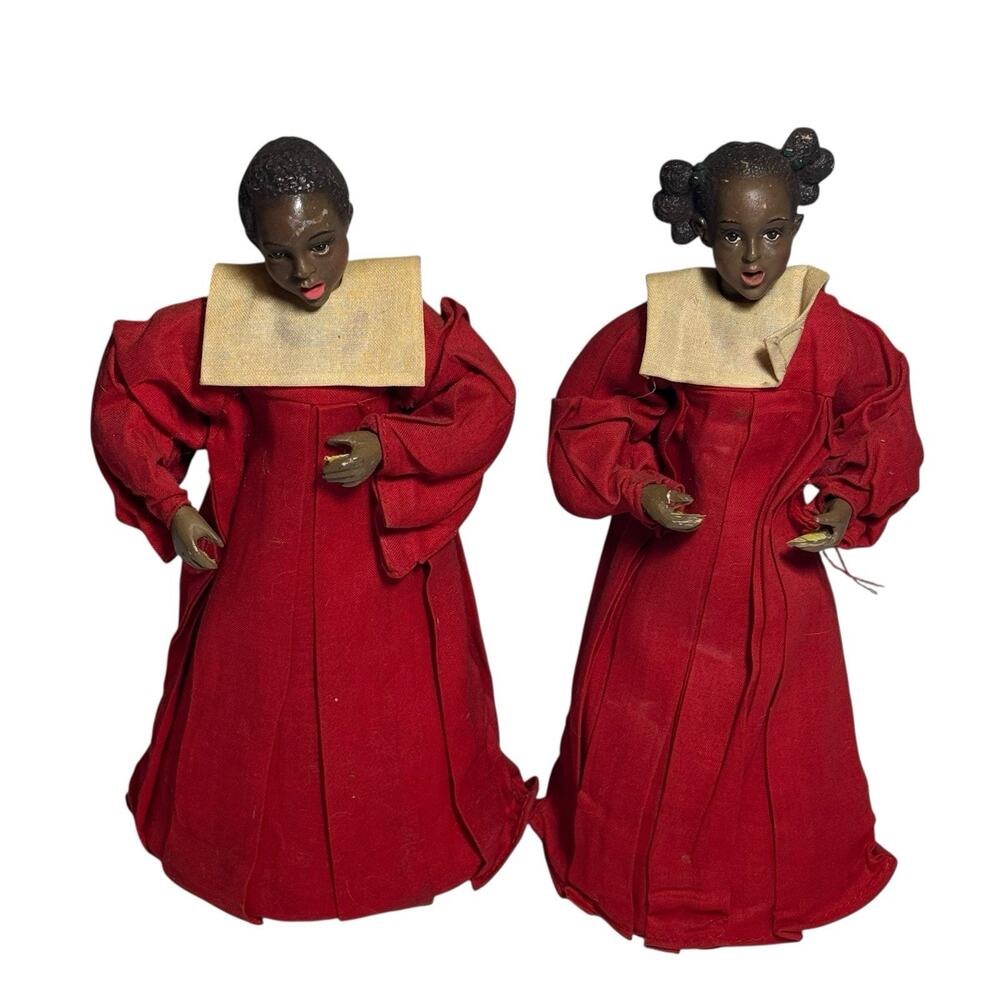 Vintage Silvestri Holiday Christmas African American Children Choir Figurines